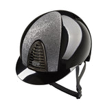 KEP Cromo 2.0 Glänzend Metal Schwarz - MIRROR Schwarz Rahmen und Gitter - CHROME Untergitter und KEP Logo - KEP LOGO Glitzersteinen auf Schwarz SUEDE - Vorderteil Einsatz LUMINOR Silber