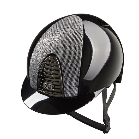 KEP Cromo 2.0 Glänzend Metal Schwarz - MIRROR Schwarz Rahmen und Gitter - CHROME Untergitter und KEP Logo - KEP LOGO Glitzersteinen auf Schwarz SUEDE - Vorderteil Einsatz LUMINOR Silber