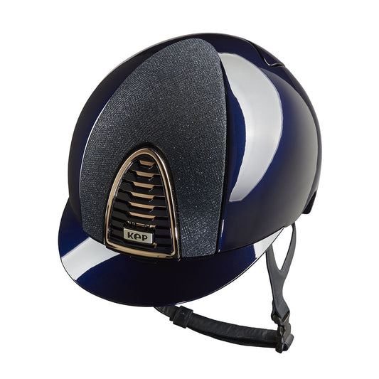KEP Cromo 2.0 Glänzend Metal Blau - ROSE GOLD Rahmen und Untergitter - Glänzend Blau Gitter und KEP Logo - Vorderteil Einsatz LUMINOR Blau