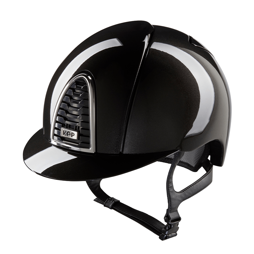 KEP Cromo 2.0 Shine Schwarz - CHROME Rahmen - Raw Schwarz Gitter, Untergitter und KEP Logo - Shine Schwarz Visier