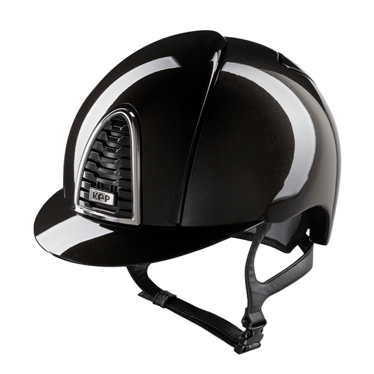 KEP Cromo 2.0 Shine Schwarz - CHROME Rahmen - Raw Schwarz Gitter, Untergitter und KEP Logo - Shine Schwarz Visier