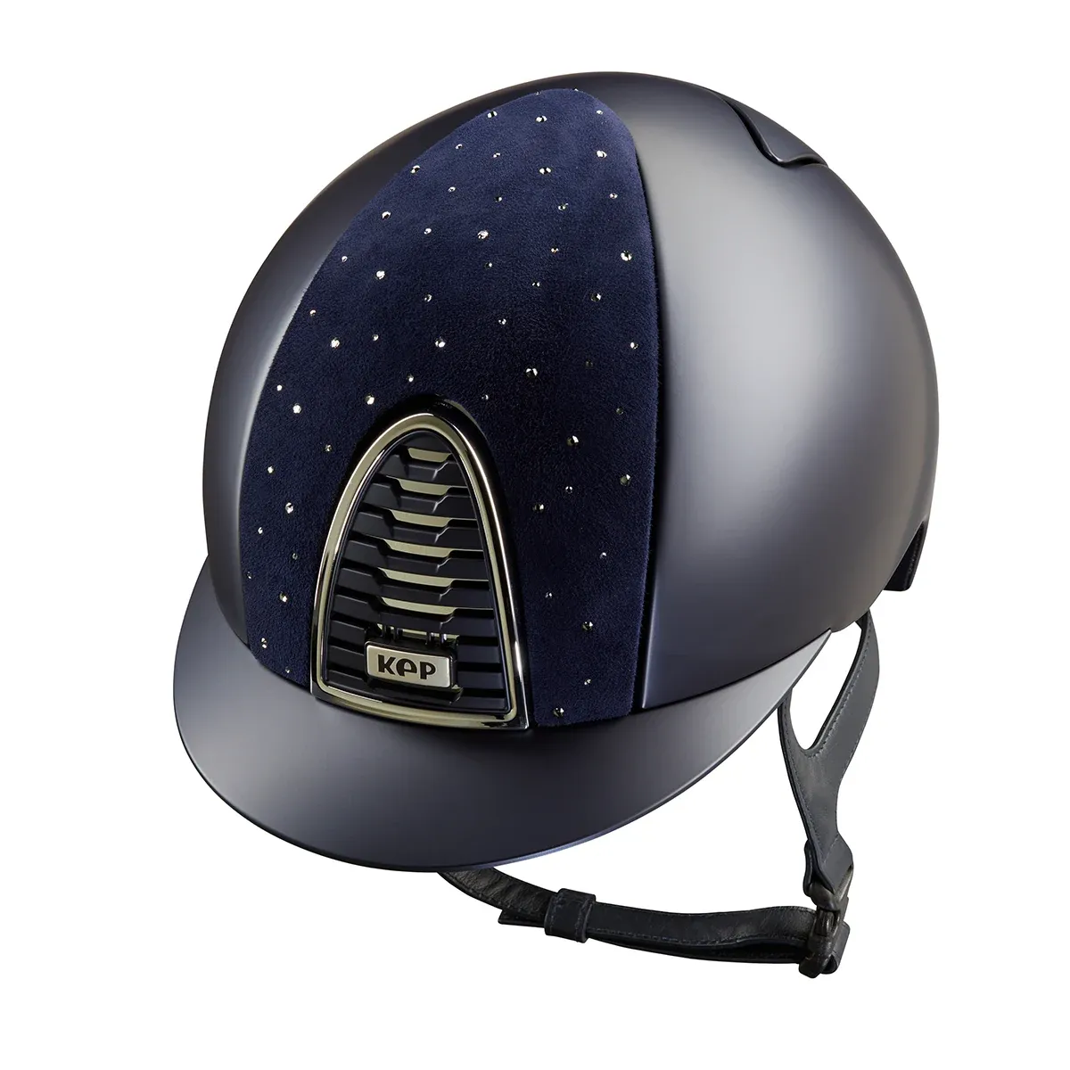 KEP Cromo 2.0 Textile Blau - CHROME Rahmen und Untergitter - Textile Blau Gitter - Raw Blau KEP Logo - Vorderteil Einsatz DROP Blau