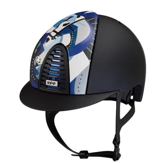 KEP Cromo 2.0 Textile Schwarz - Textile Schwarz Rahmen, Gitter und KEP Logo - Metal ROYAL Blau Untergitter - PEGASUS Blau Vorderteil Einsatz