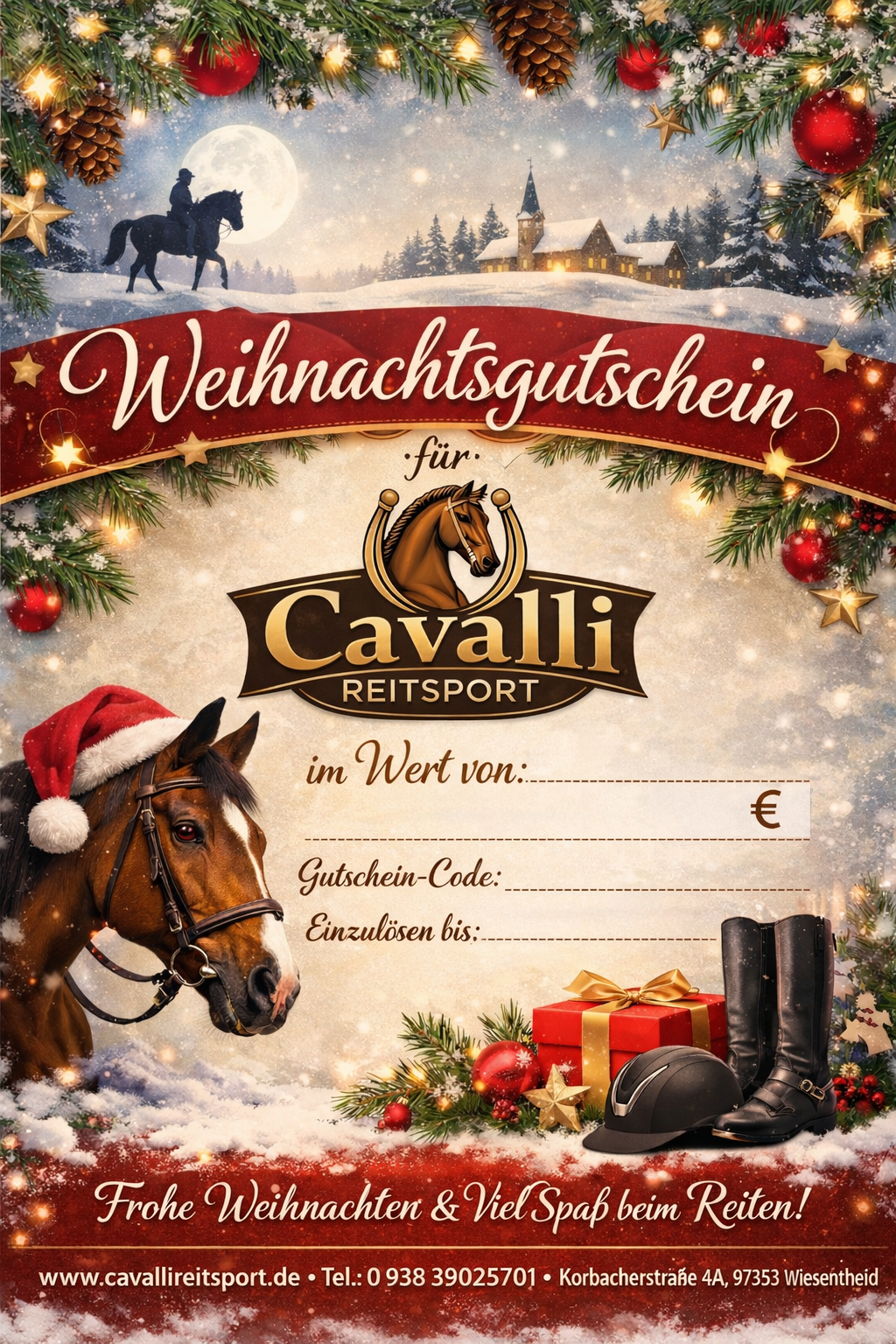 Cavalli Reitsport Gutschein