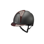 KEP Opaque black crown carbon, Red shiny visor + 2 inserts red