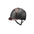 KEP Opaque black crown carbon, Red shiny visor + 2 inserts red