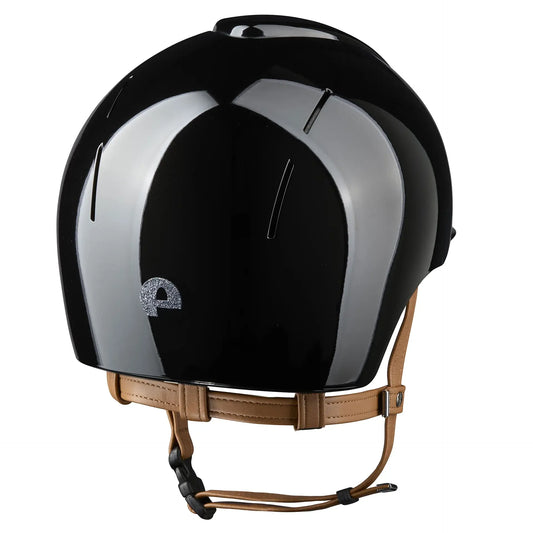 KEP Smart Nova Metal Glänzend Schwarz - Beige Beriemung - Glitzer Silber