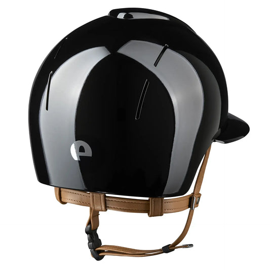 KEP Smart Nova Metal Glänzend Schwarz - Beige Beriemung - Polo Visier