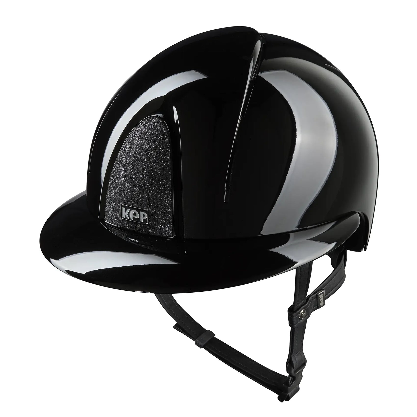 KEP Smart Nova Metal Glänzend Schwarz - Polo Visier - Glitzer Schwarz