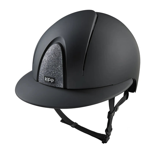 KEP Smart Nova Textile Schwarz - Polo Visier - Glitzer Silber