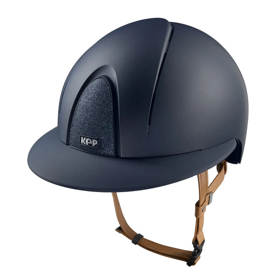 KEP Smart Nova Textile Blau - Beige Beriemung - Polo Visier - Glitzer Blau