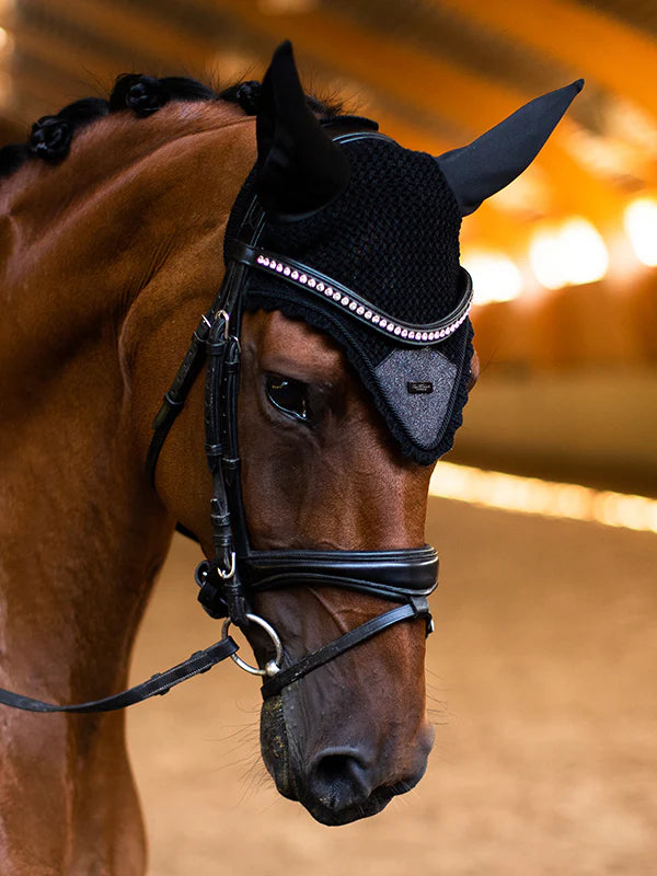Fliegenhaube Black Glitter