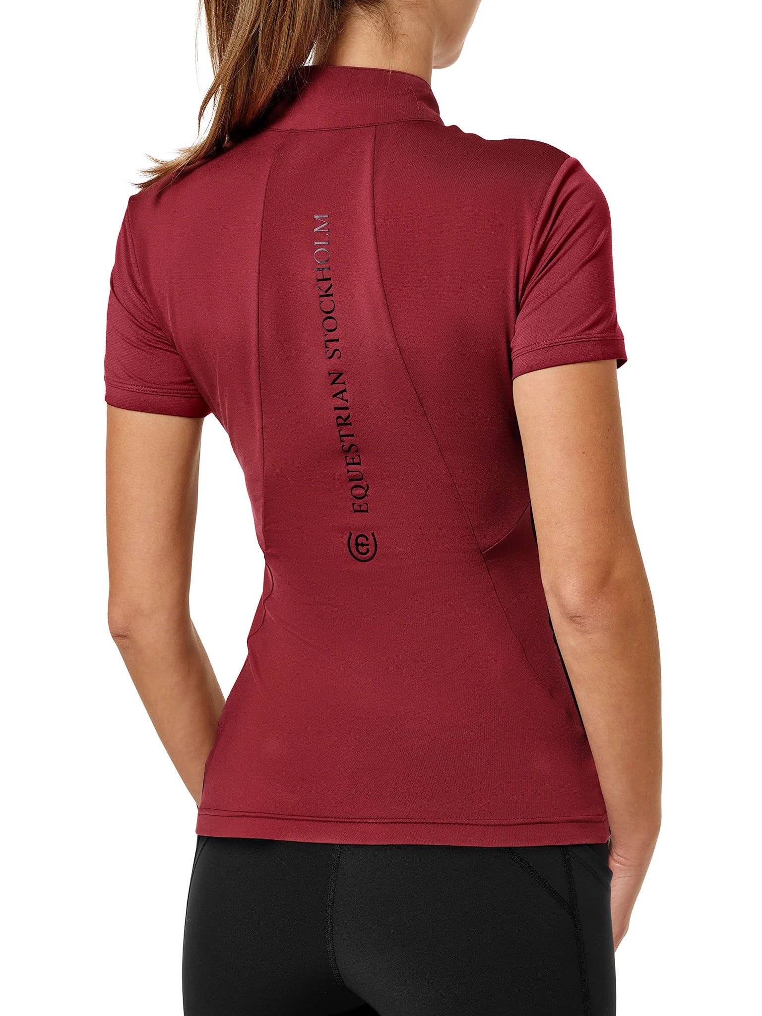 UV Protection Top Kurzärmlig Bordeaux