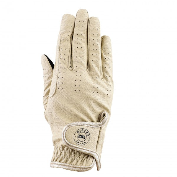 PALERMO Reithandschuhe aus Serino mit glitzerndem Besatz