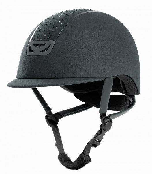 Reithelm "Comfort Glory 2.0", Mikrofaser Optik, mit Glitzersteinen besetzt, größenverstellbar,