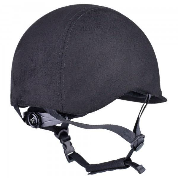 Reithelm "Comfort Rider", ABS-Außenschale in Velours, stufenlos verstellbar, EN1384:2023