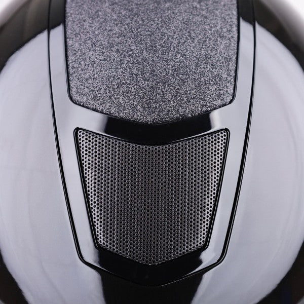 Reithelm "Comfort Exquisit", glänzende ABS-Außenschale mit dezentem Glitzerdetail, stufenlos verstellbar, EN1384:2023