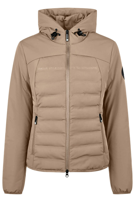PIKEUR PIKEUR QUILTED FLEXJACKET Steppjacke m. Kapuze – mocha cream – Vorderansicht