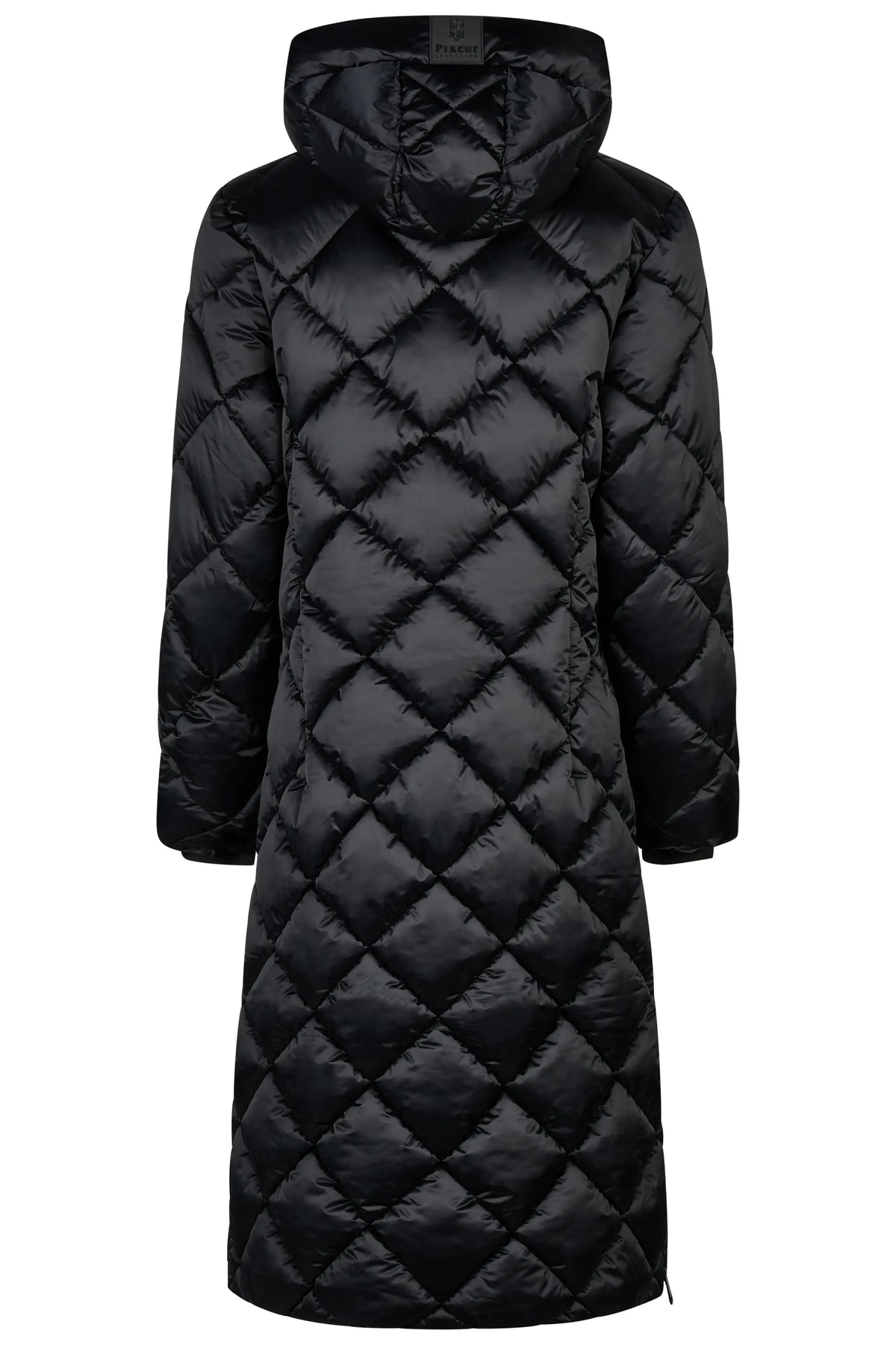 PIKEUR PIKEUR QUILTDIAMOND COAT Mantel mit Kapuze – black – Rückansicht