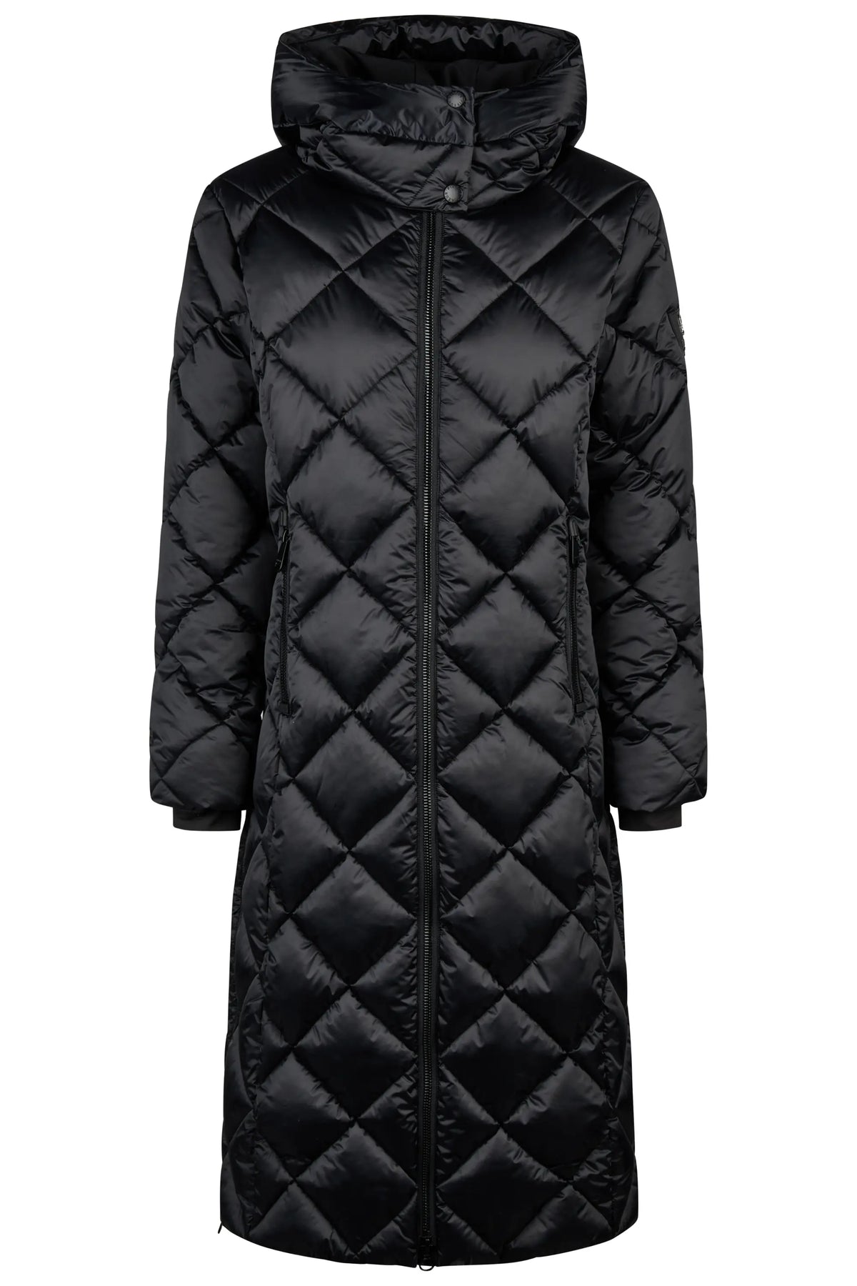 PIKEUR PIKEUR QUILTDIAMOND COAT Mantel mit Kapuze – black – Vorderansicht