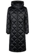PIKEUR PIKEUR QUILTDIAMOND COAT Mantel mit Kapuze – black – Vorderansicht