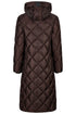 PIKEUR PIKEUR QUILTDIAMOND COAT Mantel mit Kapuze – chocolate brown – Rückansicht