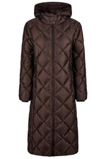 PIKEUR PIKEUR QUILTDIAMOND COAT Mantel mit Kapuze – chocolate brown – Vorderansicht