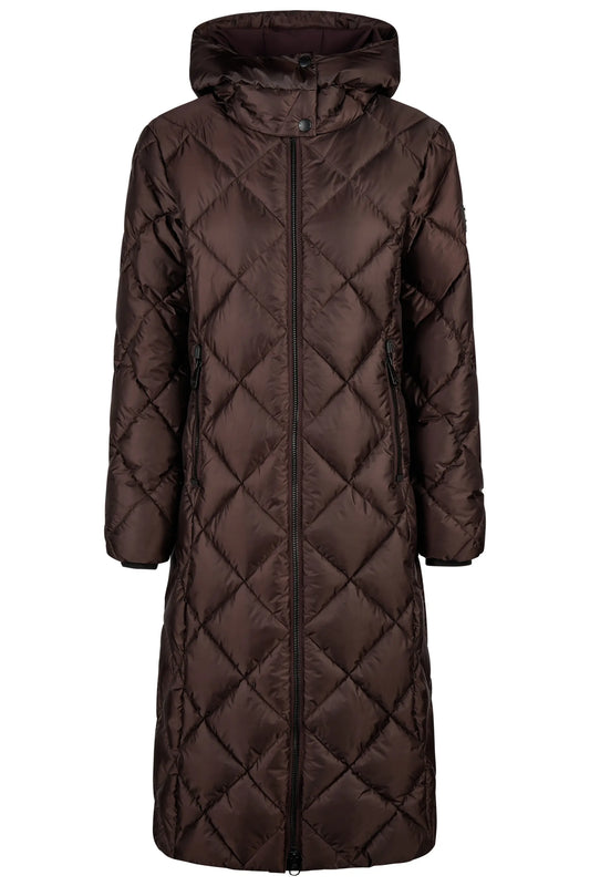 PIKEUR PIKEUR QUILTDIAMOND COAT Mantel mit Kapuze – chocolate brown – Vorderansicht