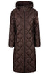 PIKEUR PIKEUR QUILTDIAMOND COAT Mantel mit Kapuze – chocolate brown – Vorderansicht