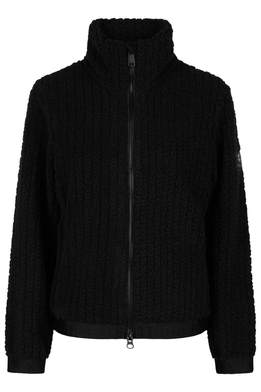 PIKEUR PIKEUR VELVETKNIT JACKET Fleecejacke – black – Vorderansicht