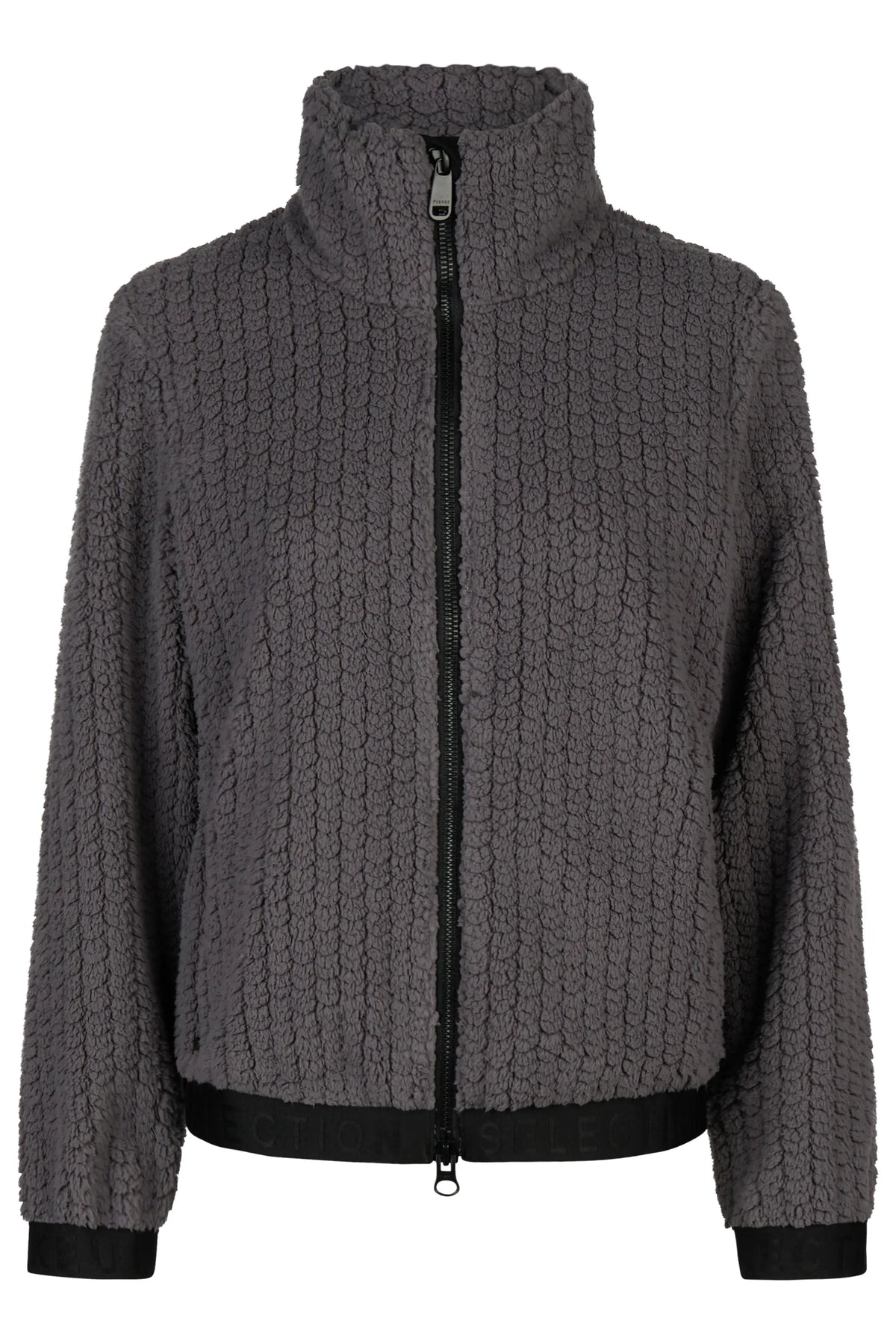 PIKEUR PIKEUR VELVETKNIT JACKET Fleecejacke – basalt grey – Vorderansicht