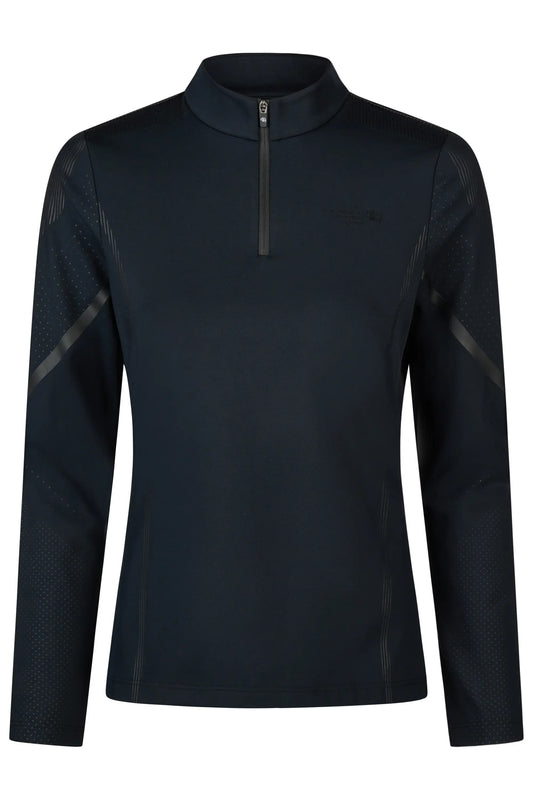 PIKEUR PIKEUR ZONE ZIP SHIRT Funktions-Zip Shirt – schwarz – Vorderansicht