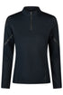 PIKEUR PIKEUR ZONE ZIP SHIRT Funktions-Zip Shirt – schwarz – Vorderansicht