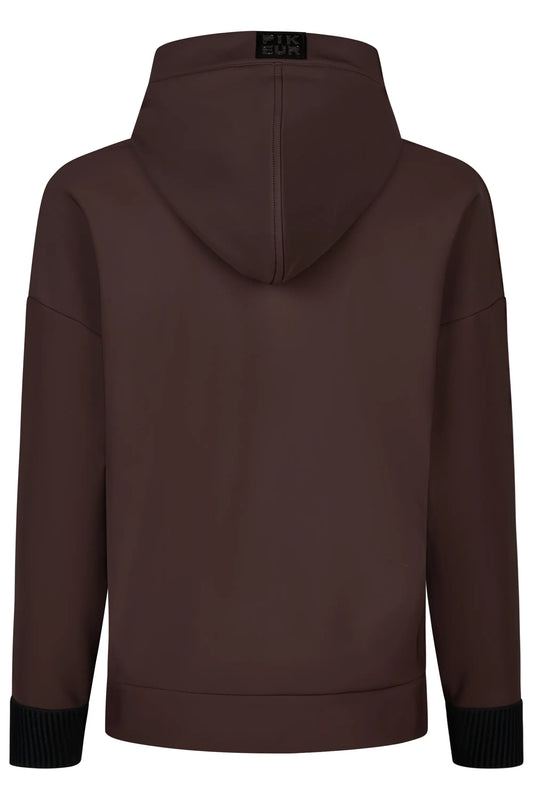 PIKEUR PIKEUR PLUSHLUXE HOODY Funktionssweater – chocolate brown – Rückansicht