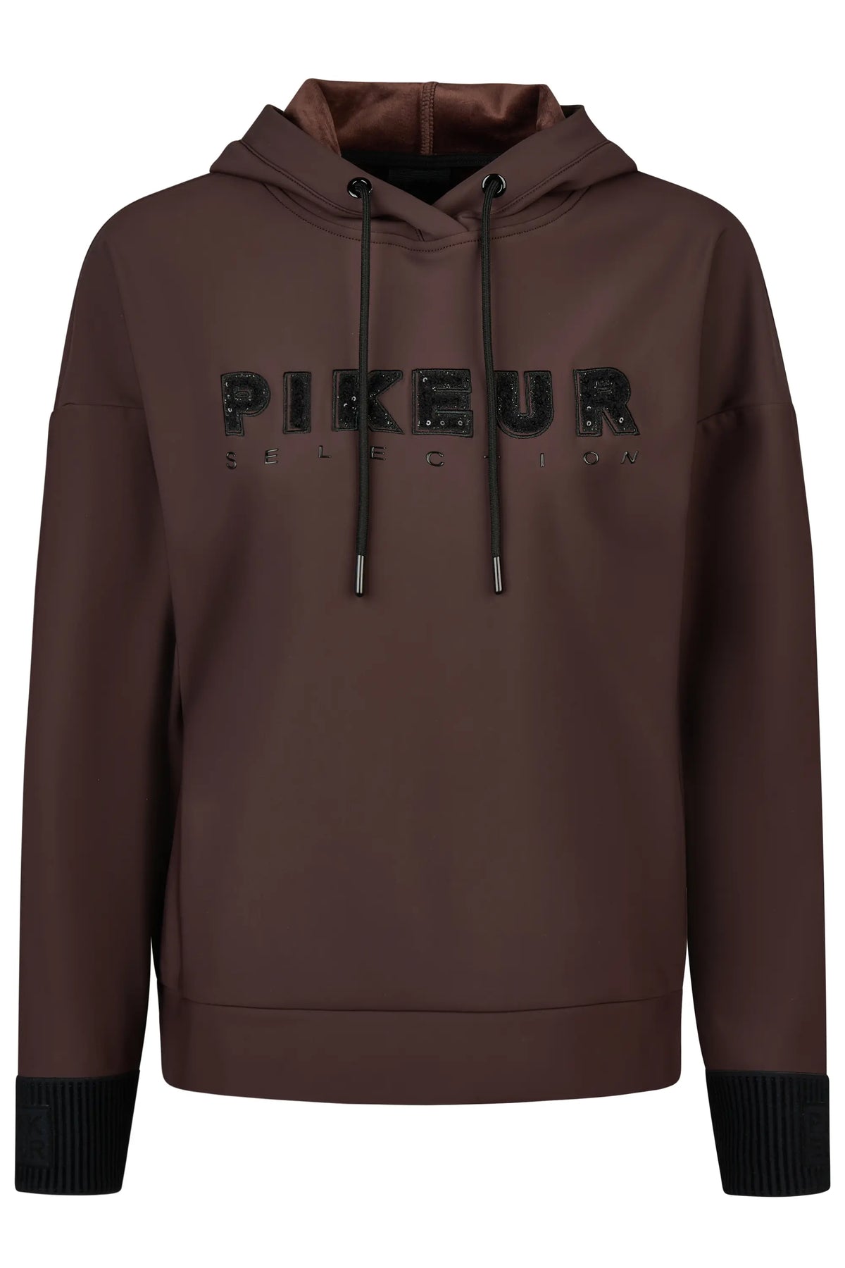 PIKEUR PIKEUR PLUSHLUXE HOODY Funktionssweater – chocolate brown – Vorderansicht