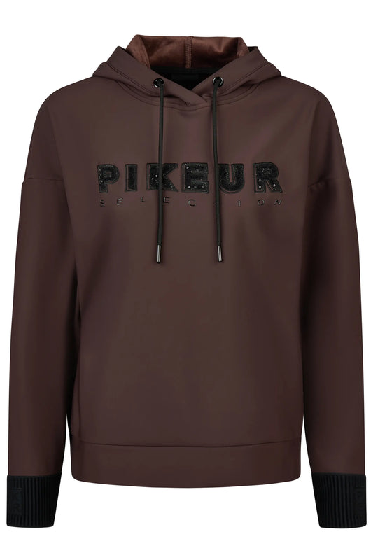 PIKEUR PIKEUR PLUSHLUXE HOODY Funktionssweater – chocolate brown – Vorderansicht