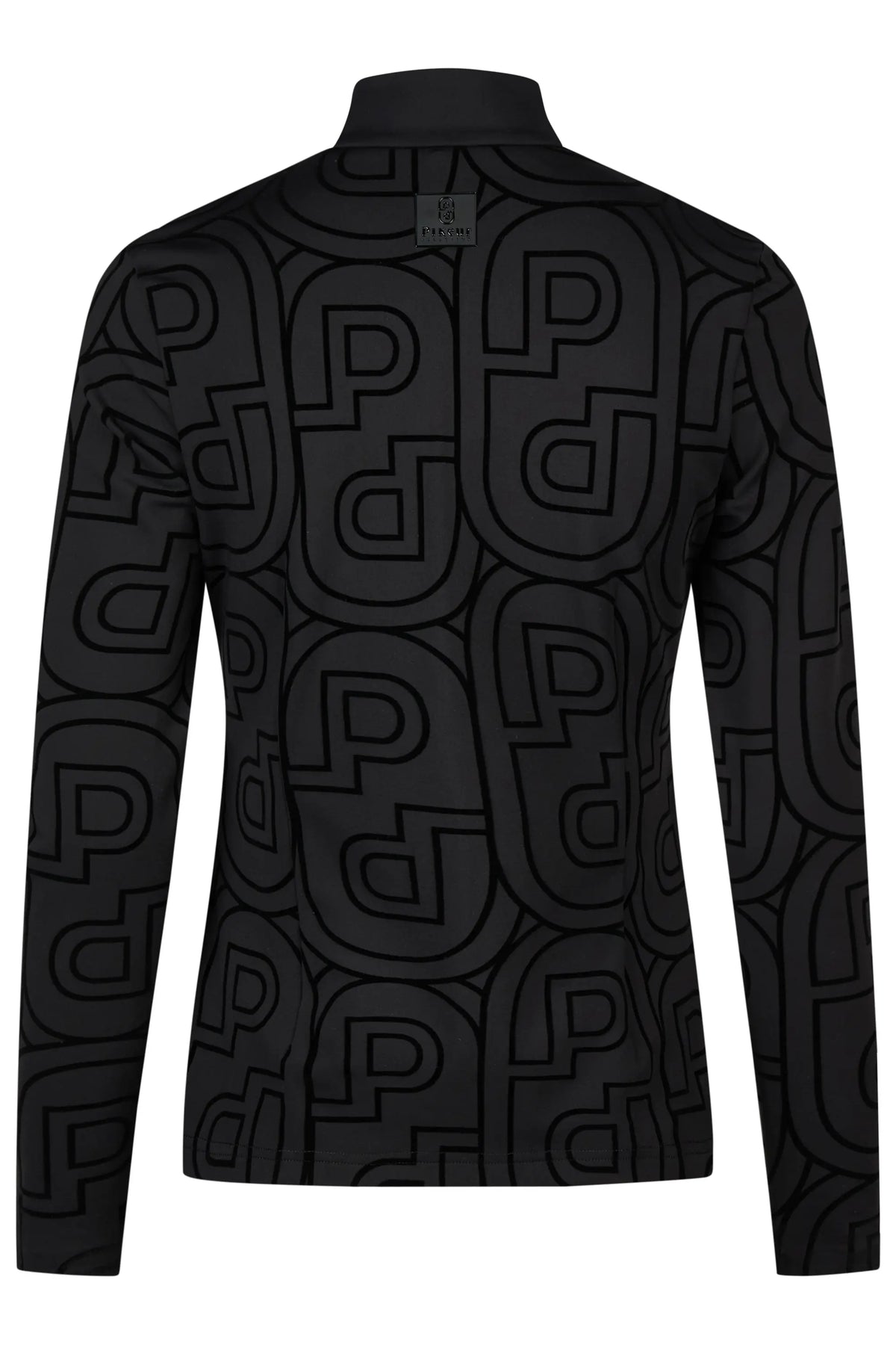PIKEUR PIKEUR ZIP PRINT SHIRT Funktions-Zip Shirt – black – Rückansicht