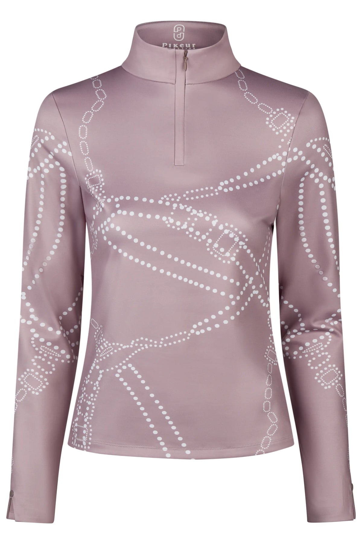 PIKEUR PIKEUR ZIP PRINT SHIRT Funktions-Zip Shirt – ash mauve – Vorderansicht