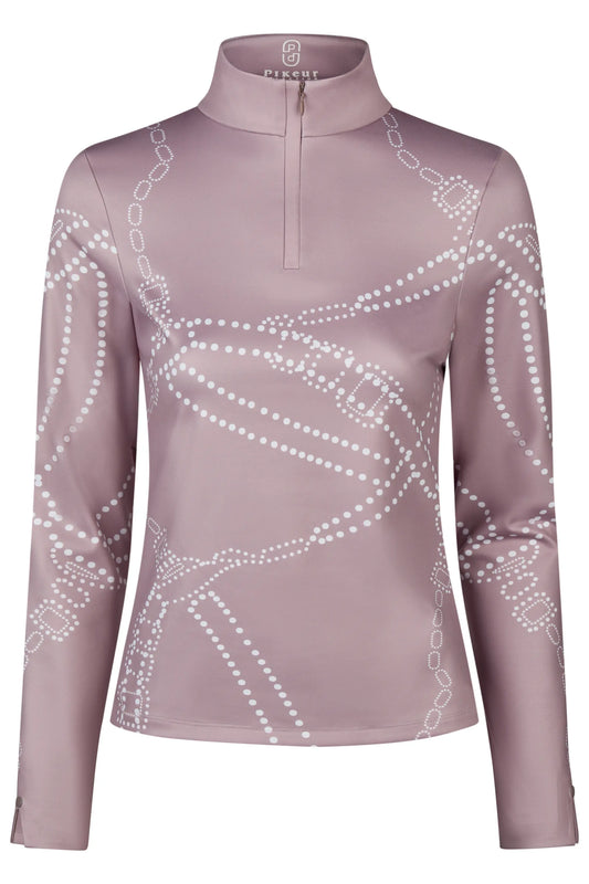 PIKEUR PIKEUR ZIP PRINT SHIRT Funktions-Zip Shirt – ash mauve – Vorderansicht