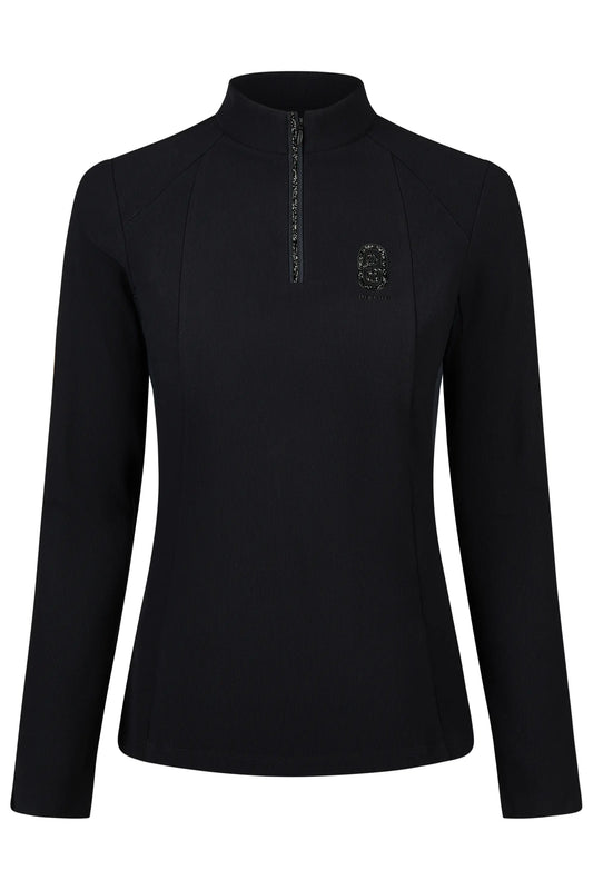 PIKEUR PIKEUR ZIP RIP SHIRT Funktions-Zip Shirt – black – Vorderansicht