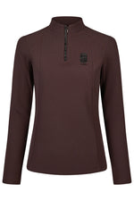PIKEUR PIKEUR ZIP RIP SHIRT Funktions-Zip Shirt – chocolate brown – Vorderansicht