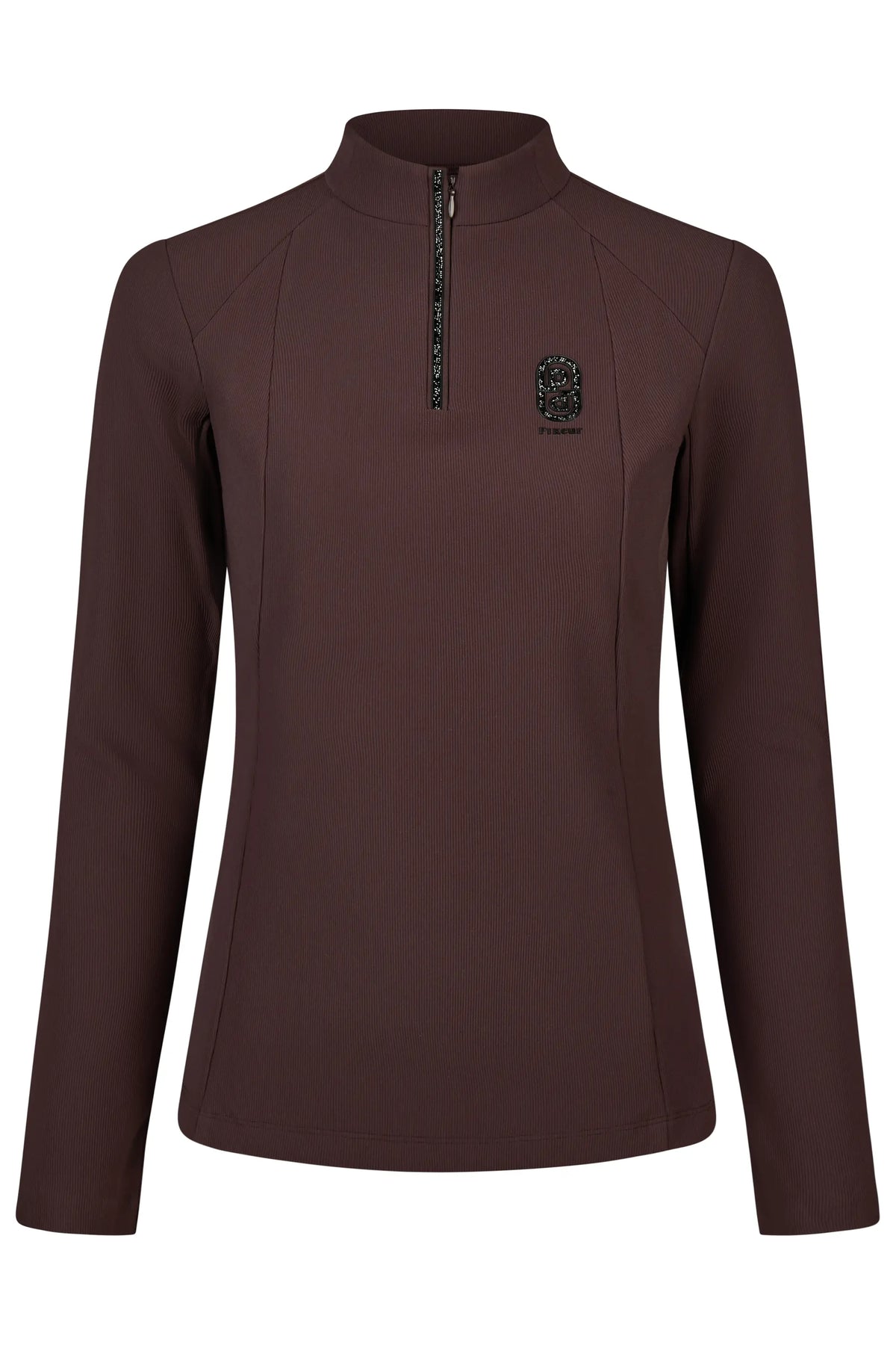 PIKEUR PIKEUR ZIP RIP SHIRT Funktions-Zip Shirt – chocolate brown – Vorderansicht
