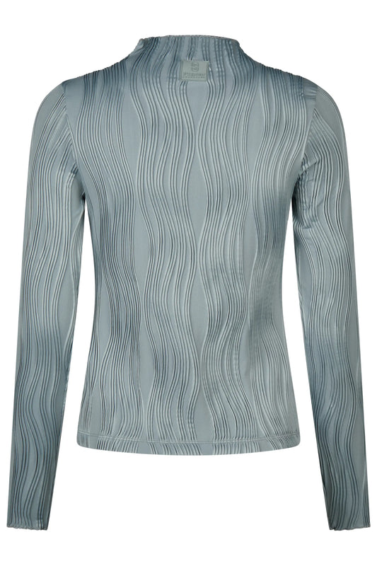 PIKEUR PIKEUR WAVELINE SHIRT Langarmshirt – dusty blue – Rückansicht