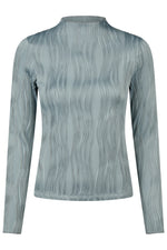 PIKEUR PIKEUR WAVELINE SHIRT Langarmshirt – dusty blue – Vorderansicht