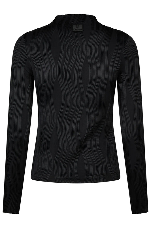 PIKEUR PIKEUR WAVELINE SHIRT Langarmshirt – black – Rückansicht