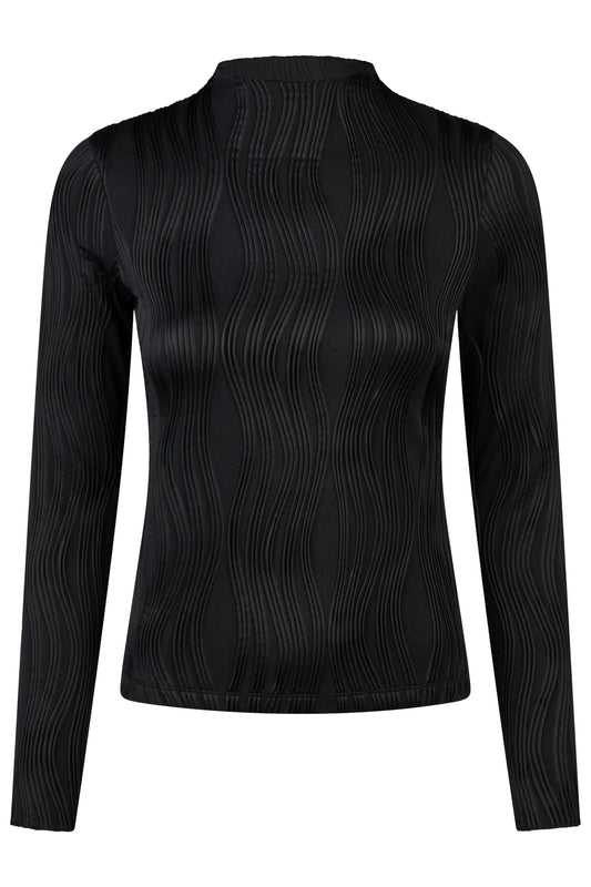 PIKEUR PIKEUR WAVELINE SHIRT Langarmshirt – black – Vorderansicht