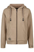 PIKEUR PIKEUR ZIP RIP HOODY Oversize Sweatjacke – mocha cream – Vorderansicht
