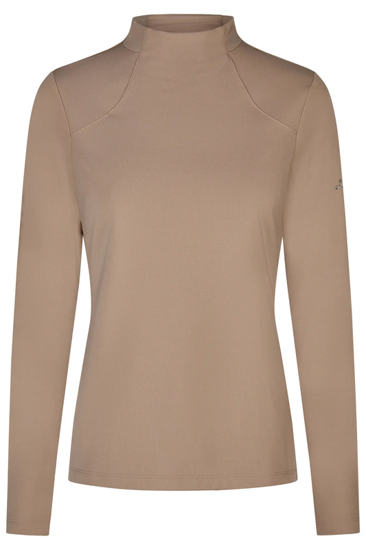 PIKEUR PIKEUR ROLLNECK Funktions-Rollkragen – mocha cream – Vorderansicht