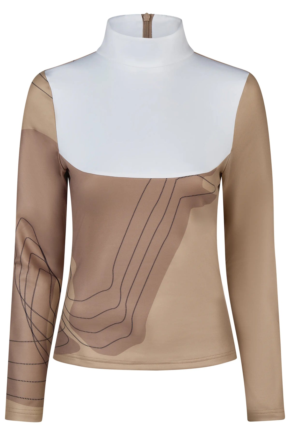 PIKEUR PIKEUR COMPETITION SHIRT Langarm-Turniershirt – mocha cream – Vorderansicht