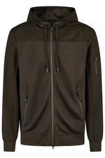 PIKEUR PIKEUR HOODY JACKET Herren-Kapuzenjacke – olive green – Vorderansicht
